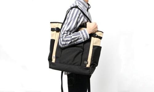 结合极限运动的实用性，Hombre Nino x PORTER 2WAY TOTE BAG